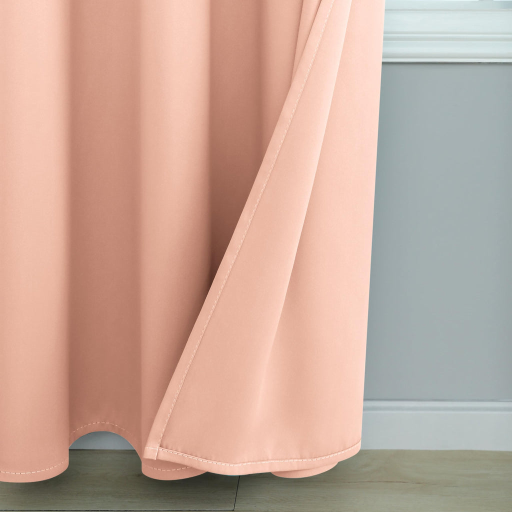 Mrs.Naturall Blush Pink Curtains 42X54 Inch Length For Living Room 2 Panels Blackout Room Darkening Curtain For Bedroom