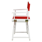 Casual Home 18" Director'S Chair White Frame With Red Canvas