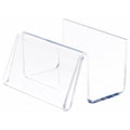 Plymor Clear Acrylic Deluxe Business Card Holder & Display (Horizontal), 3.5' W X 3' D X 2' H, Pack Of 3