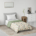 Ddecor 100% Cotton Single Reversible Dohar (137CM X 229 CM, Green) Digital Print Geometric