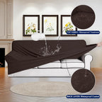 Purefit 100% Dual Waterproof Couch Cover Slipcovers For Couches And Sofas - Stretch Non Slip Fleece Sofa Covers Washable, Leakproof Furniture Protector For Kids, Pets, Dog (Chair, Chocolate)
