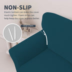 Easy-Going Stretch Jacquard Chair Couch Cover, 1-Piece Soft Sofa Cover, Sofa Slipcover With Anti-Slip Foams, Washable Furniture Protector For Kids, Pets (Chair, Deep Teal)