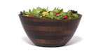Lipper International Walnut Finish Large Wavy Rim Bowl