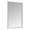 Amazon Basics Rectangular Wall Mount Mirror, Peaked Trim, Nickel, 24 x 36