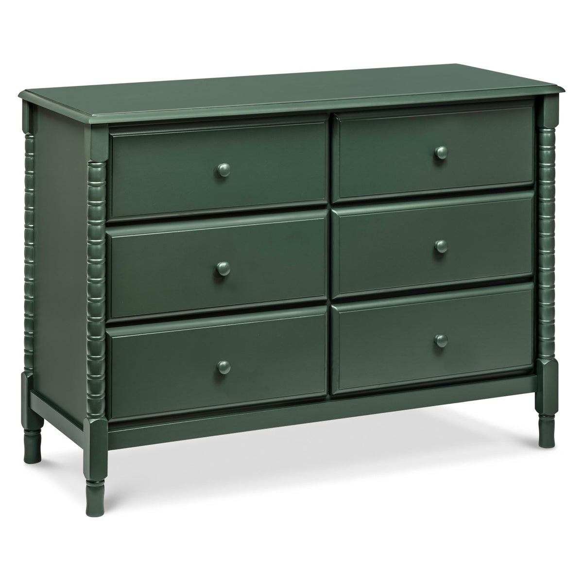 DaVinci Jenny Lind Spindle 6-Drawer Dresser in Forest Green