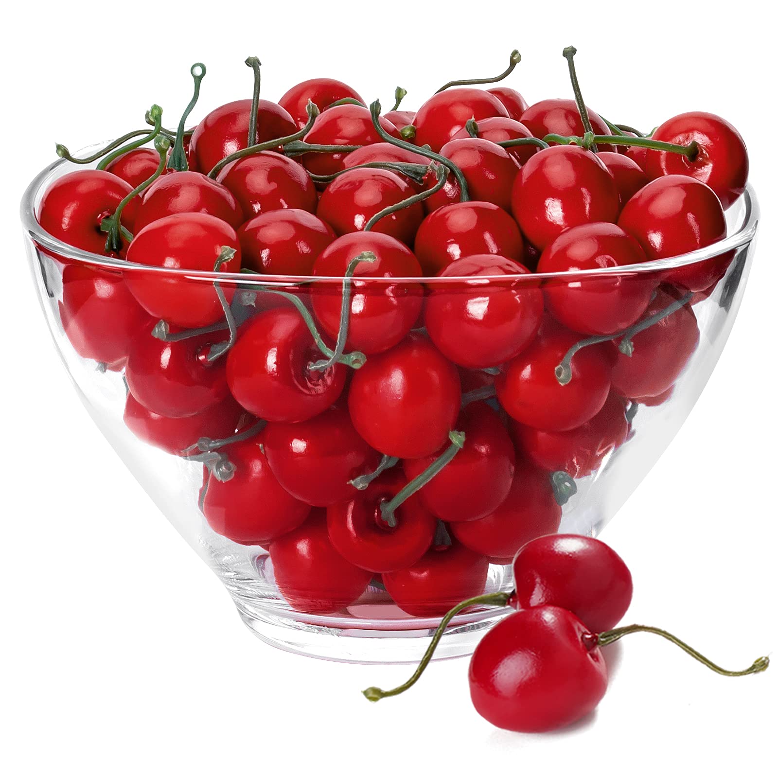 MyLifeUNIT Artificial Cherry Fruit, Artificial Fruit for Decoration, 100 PCS