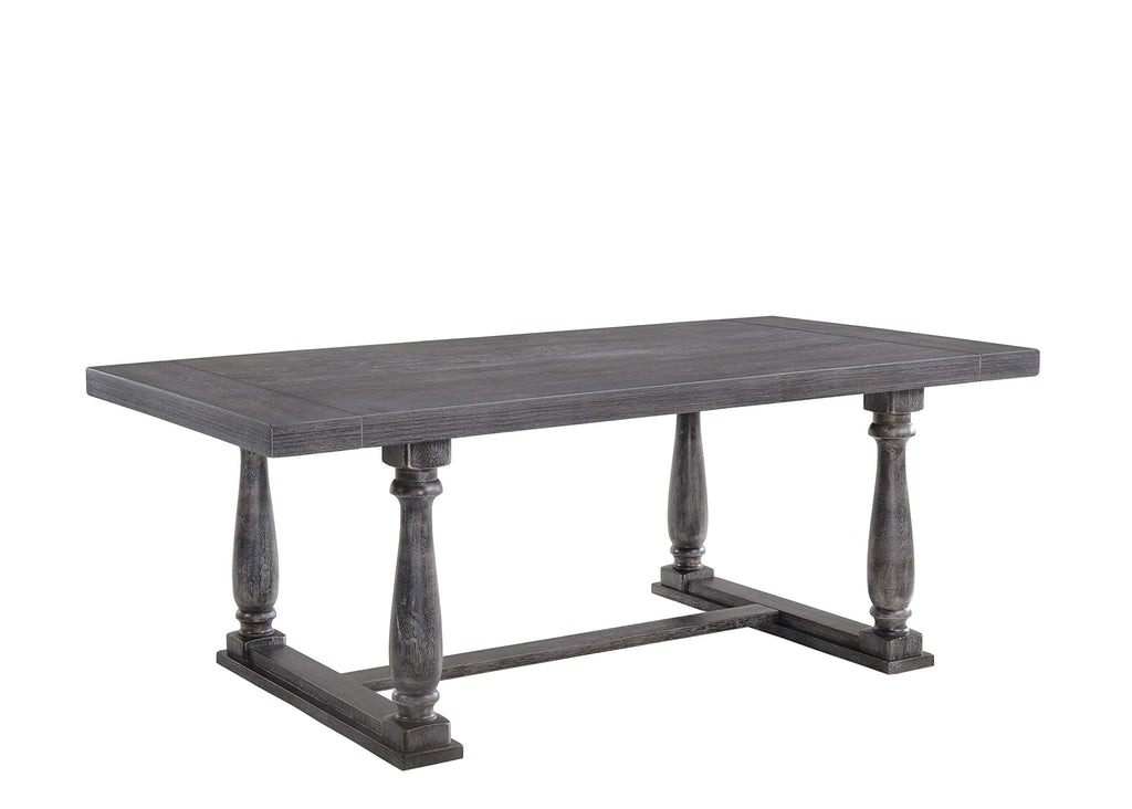Acme Bernard Dining Table in Weathered Gray Oak