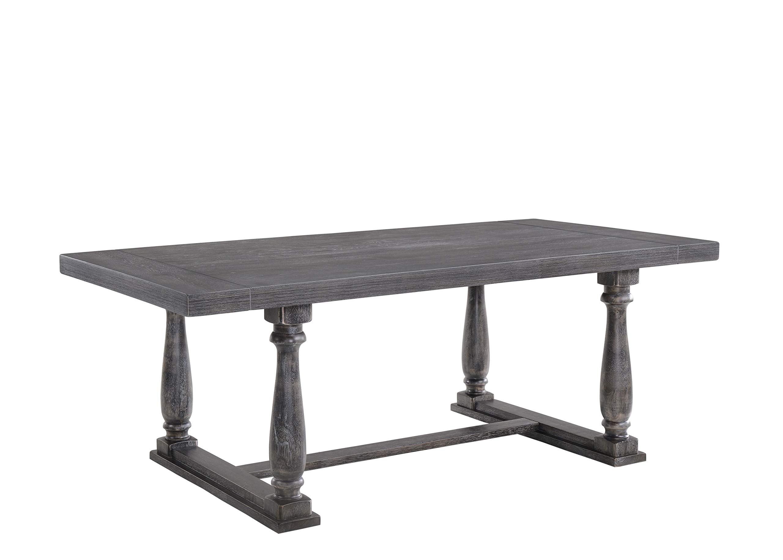 Acme Bernard Dining Table in Weathered Gray Oak