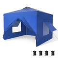 PHI VILLA 10 x10  Pop Up Canopy Tent with Sidewalls - Easy Up Tent with Mesh Windows for Ventilation, Waterproof Design - Idea