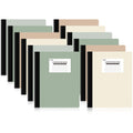 Sunee Composition Notebooks (12 Pack) - Wide Ruled Paper, Composition Book, 9 3/4' X 7 1/2', 80 Sheets/160 Pages, Assorted Mor