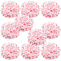 WYZworks Set of 10 - RED Polka DOT 12 - (10 Pack) Tissue Pom Poms Flower Party Decorations for Weddings, Birthday, Halloween, Br