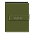 Pioneer Photo Albums EXP-46/SGP 36-Pocket 4 by 6-Inch Embroidered Photos Strap Sewn Leatherette Cover Photo Album, Mini, Sage Gr