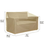 BANER GARDEN Patio Furniture Covers Set Beige 4 Piece Outdoor Conversation Set Waterproof