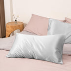 Exq Home Satin Pillowcase For Hair And Skin,Grey Pillow Cases King Size Pillow Case Set Of 2 Satin Pillow Covers With Envelope C