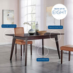 Modway Oracle 59" Rectangle Dining Table, Cappuccino