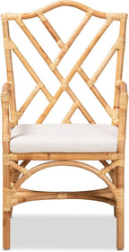 Baxton Studio Delta Modern and Contemporary Natural Finished Rattan Dining Chair