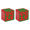 Beistle 2 Pieces Ugly Sweater Ballot Boxes with Ballots, 9 x 9, Red/Green/White