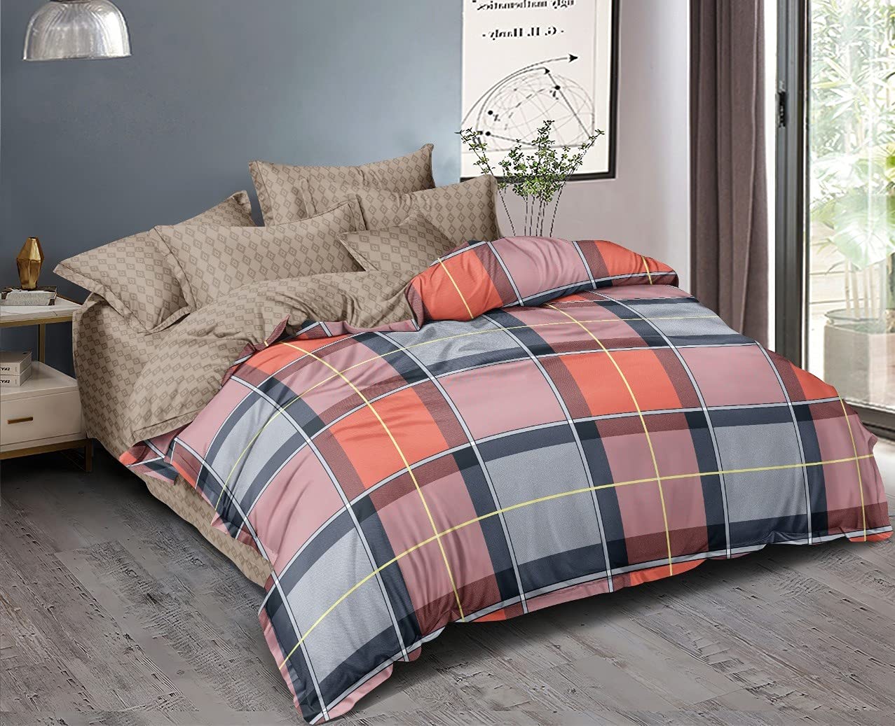 Livmoda Super Soft Glace Cotton Microfiber Ac Comforter Double Bed King Size Blanket/Duvet/Dohar For All Weather (Summer Or Wint