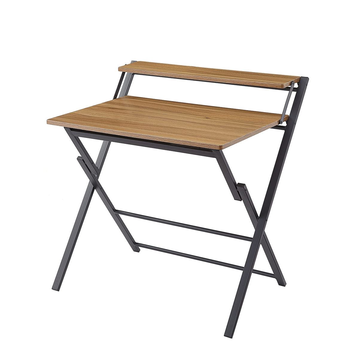 Ball & Cast Folding Computer Desk Foldable Laptop Table 2 Tiers, 32 X 1.5 X 40.25 Inch (Wx D X H, Natural