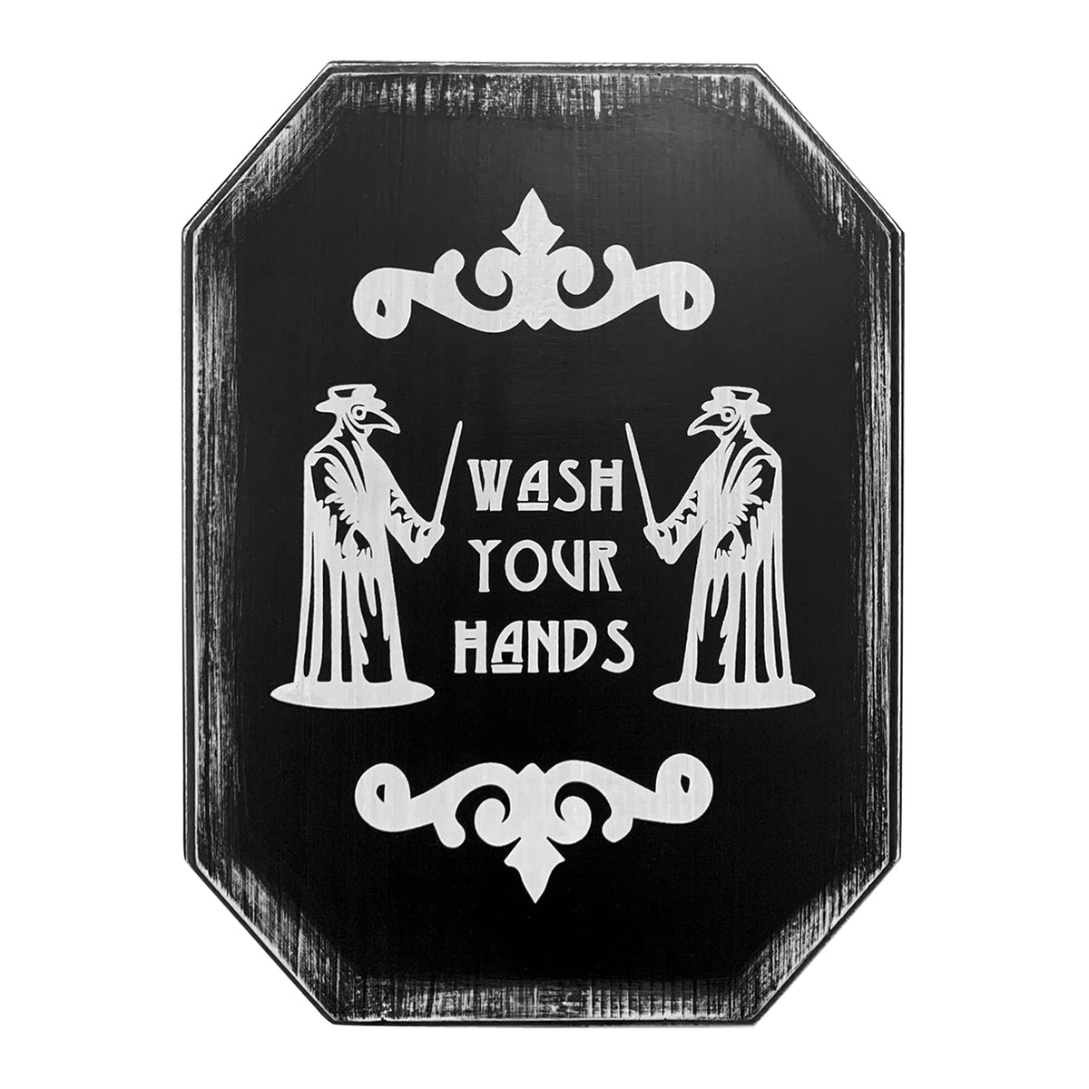 Gothic Decor, Goth Halloween horror Bathroom Wall art Decor stuff for home room bathroom kitchen , Gothic Home Room Kitchen Decor, Goth Room Kitchen Wall Decor, wash your hands wood wall art sign