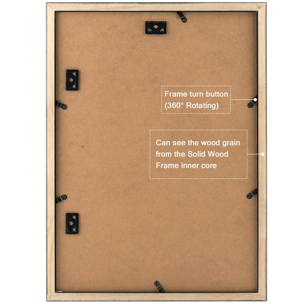 Golden State Art, A3 Black Photo Frame - Solid Wood And Display 11.7X16.5 Picture Without Mat -Acrylic Glass (Wall Display), Set