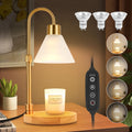 Candle Warmer Lamp with Timer & Dimmer, Adjustable Height Electric Candle Warmer with 3 Bulbs,Compatible with All Size Scented C