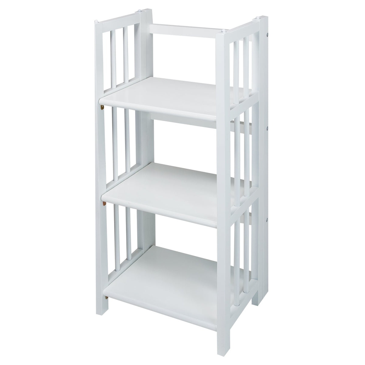 Casual Home 3-Shelf Folding Bookcase, 14 Wide, White