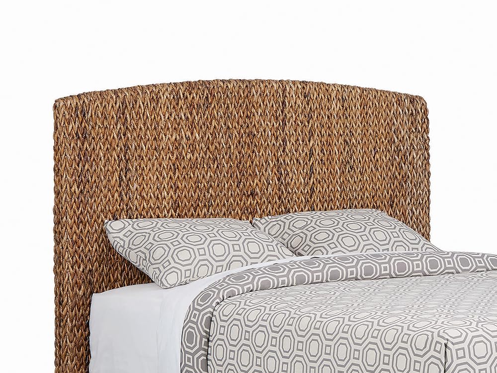 Coaster Home Furnishings Laughton Coastal 55-Inch Hand Woven Banana Leaf Panel Headboard For Bedroom California King Size Amber 300501Kwb1