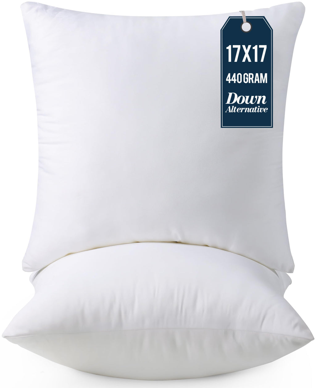 Utopia Bedding Throw Pillows Insert (Pack Of 2, White) - 17 X 17 Inches Bed And Couch Pillows - Indoor Decorative Pillows