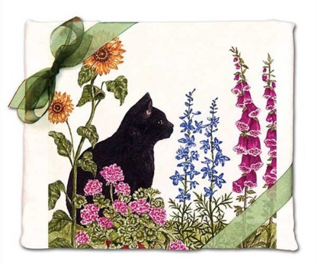 Alices Cottage AC3414 Black Cat Flour Sack Towel (Set of 2)