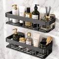 Niwlix Self Adhesive Bathroom Organiser Without Drill Accessories Set | Wall Mounted Bathroom Shelves | Aluminum Bathroom Organi