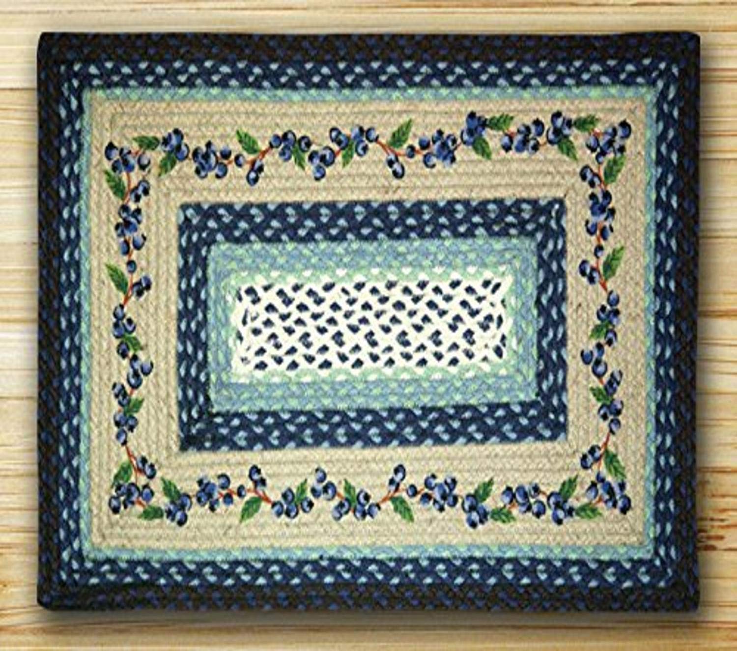 Earth Rugs Rug, 20 x 30, Blueberry/Crme
