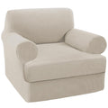 Turquoize T Cushion Chair Slipcover T Cushion Chair Covers For Living Room Stretch Sofa Couch Cover Soft Armchair Cover Furniture Covers With Individual T Cushion Seat Covers (Chair, Island Fossi)