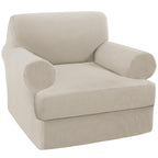 Turquoize T Cushion Chair Slipcover T Cushion Chair Covers For Living Room Stretch Sofa Couch Cover Soft Armchair Cover Furniture Covers With Individual T Cushion Seat Covers (Chair, Island Fossi)