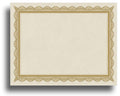 Blank Parchment Certificate Paper For Awards - Works With Inkjet/Laser Printers - Measures 8 1/2' X 11' - Gold Border - 100 Sh