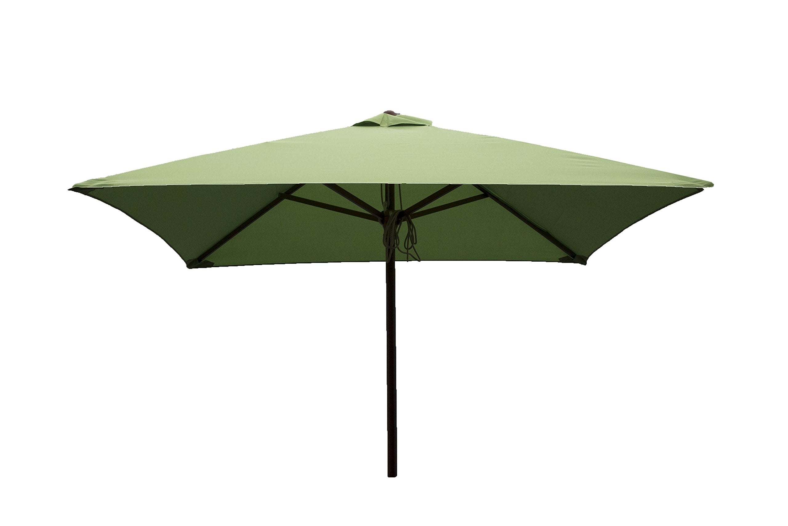 Heininger 1234 DestinationGear 6.5 Square Lime Classic Wood Patio Umbrella