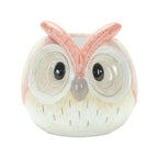 Melrose Set Of 3 Terra Cotta Owl With Blue Finish 85083Ds