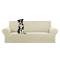 Kekuou Stretch Oversized Sofa Slipcover 1 Piece Couch Sofa Cover (94'-110') Furniture Protector 4 Seater Sofa With Elastic Bot