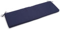 Blazing Needles Outdoor Spun Poly 19-Inch by 60-Inch by 3-1/2-Inch 3-Seater Bench Cushion, Azul