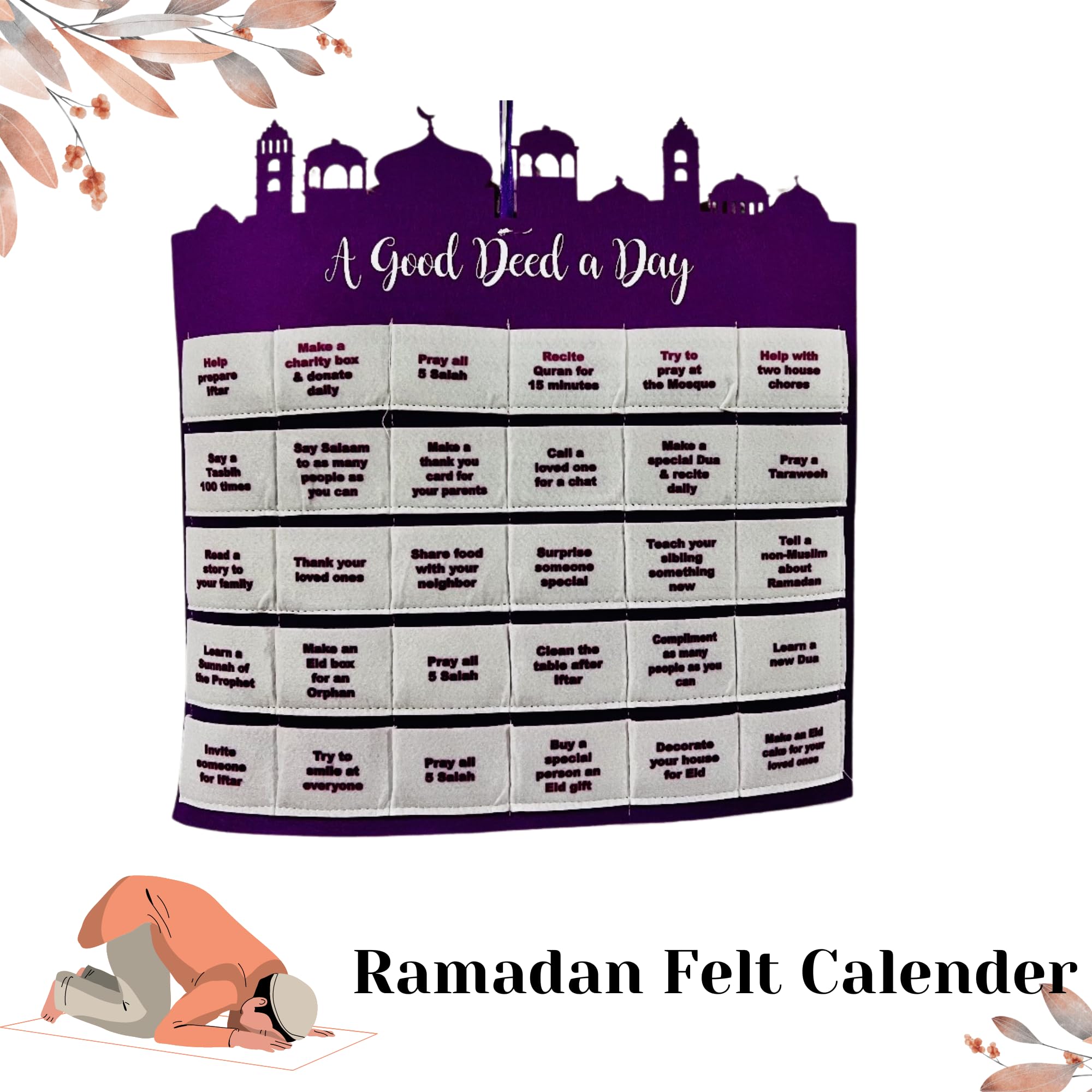 Eid Count Down Calendar Good Deed A Day Advent Calendar For Kids Islamic Festive Home D  Cor Eid Mubarak Advent Calendar + 10 Fr