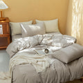 Fossa Duvet Cover Set, 100% Washed Cotton Linen Cover For Duvet Feel Super Soft Breathable Cozy 3 Pieces Bedding Sets Solid Beig