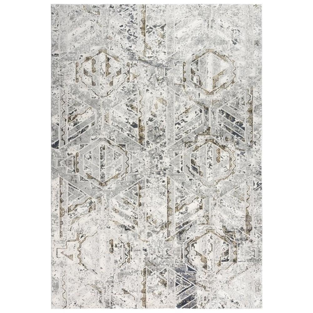 Spring 7'10" X 9'10" Abstract Stone/Beige/Gray/White/Brown Power-Loom Rug