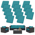 SUKAIKEQA Outdoor Cushion Covers Set,14PCS Patio Furniture Couch Seat Slipcovers, Replacement for Sofa Sectional Chair(Cover,Onl