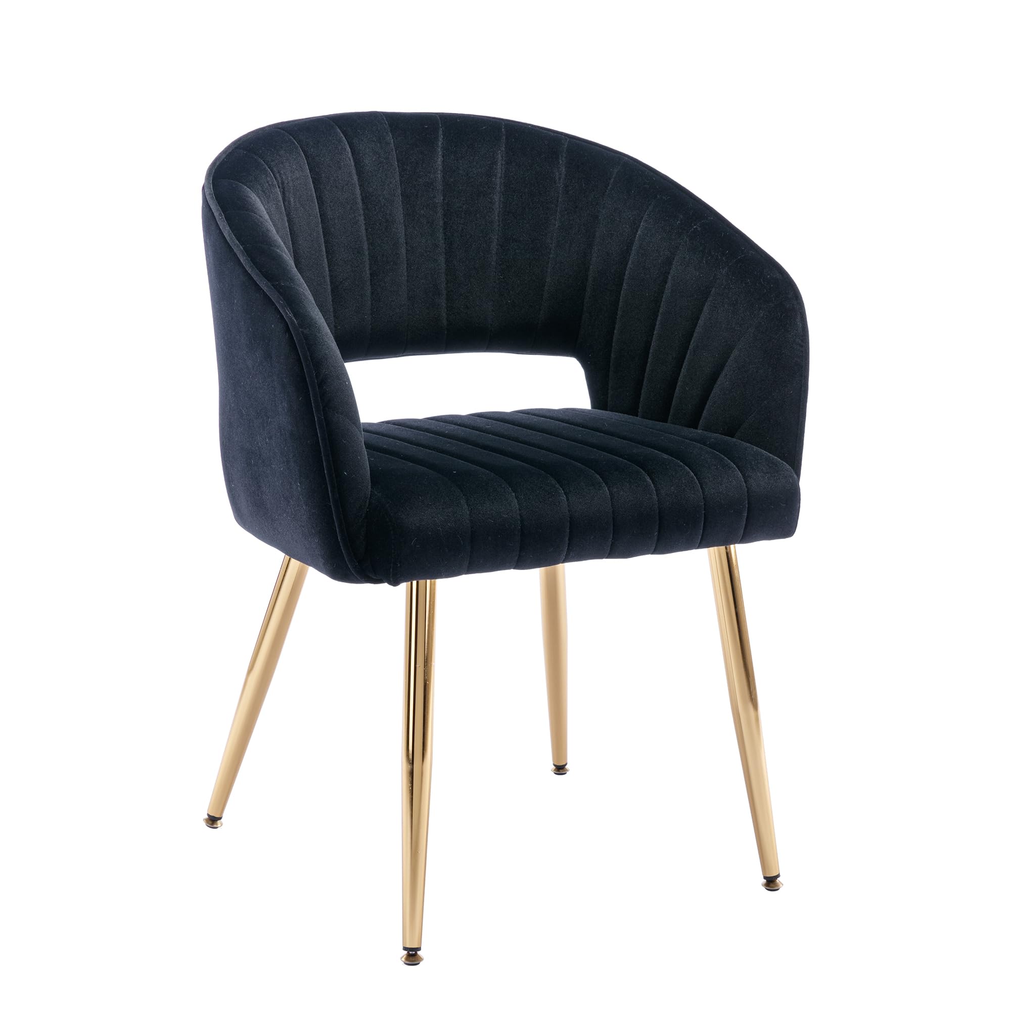 KCC Modern Velvet Desk Chair Accent Armchair Upholstered Tufted Chairs Dining Chairs, Tufted Vanity Chairs Side Chair with Gold 