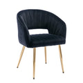 KCC Modern Accent Dining Chairs Set of 4, Upholstered Velvet Dining Room Chairs with Hollow Back, Tufted Kitchen Chairs Side Cha
