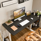 Flexispot En1 Electric Stand Up Desk Workstation 48 X 24 Inches Whole-Piece Desktop Ergonomic Memory Controller Height Adjustable Standing Desk(White Frame + 48' Black Desktop, 2 Packages)