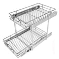 Sikarou Pull Out Cabinet Organizer 14W 21D 2Tier Slide Out Storage Shelf