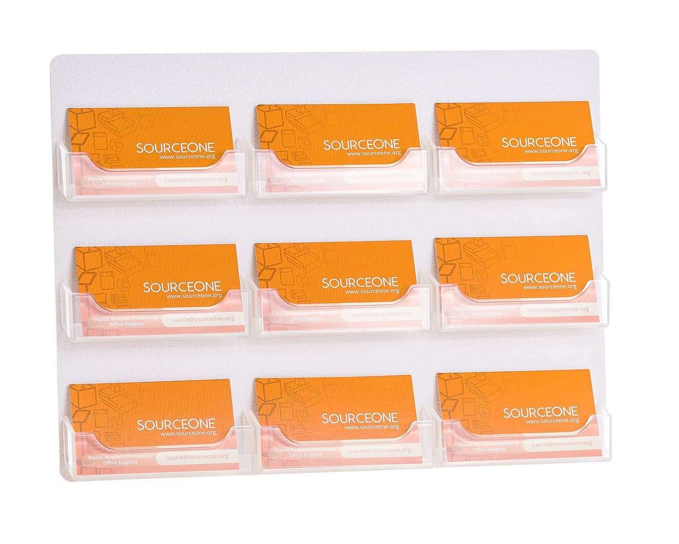 Sourceone 9 Pocket Wall Mount Business Card Holder/Display