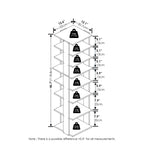 Furinno Compact 8-Tier Vertical Space Saving Free Standing Shoe Tower, Shoe Rack for Closet Entryway, Espresso