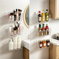 6 Pcs Cabinet Door Organizer,bathroom cabinet organizer,Clear Storage Caddy